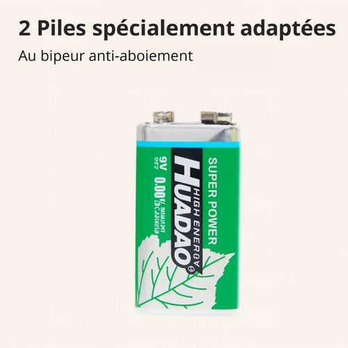 Lot de 2 Piles Adaptées au Bipeur Anti-Traction – 9 Mois d’Autonomie Garantis